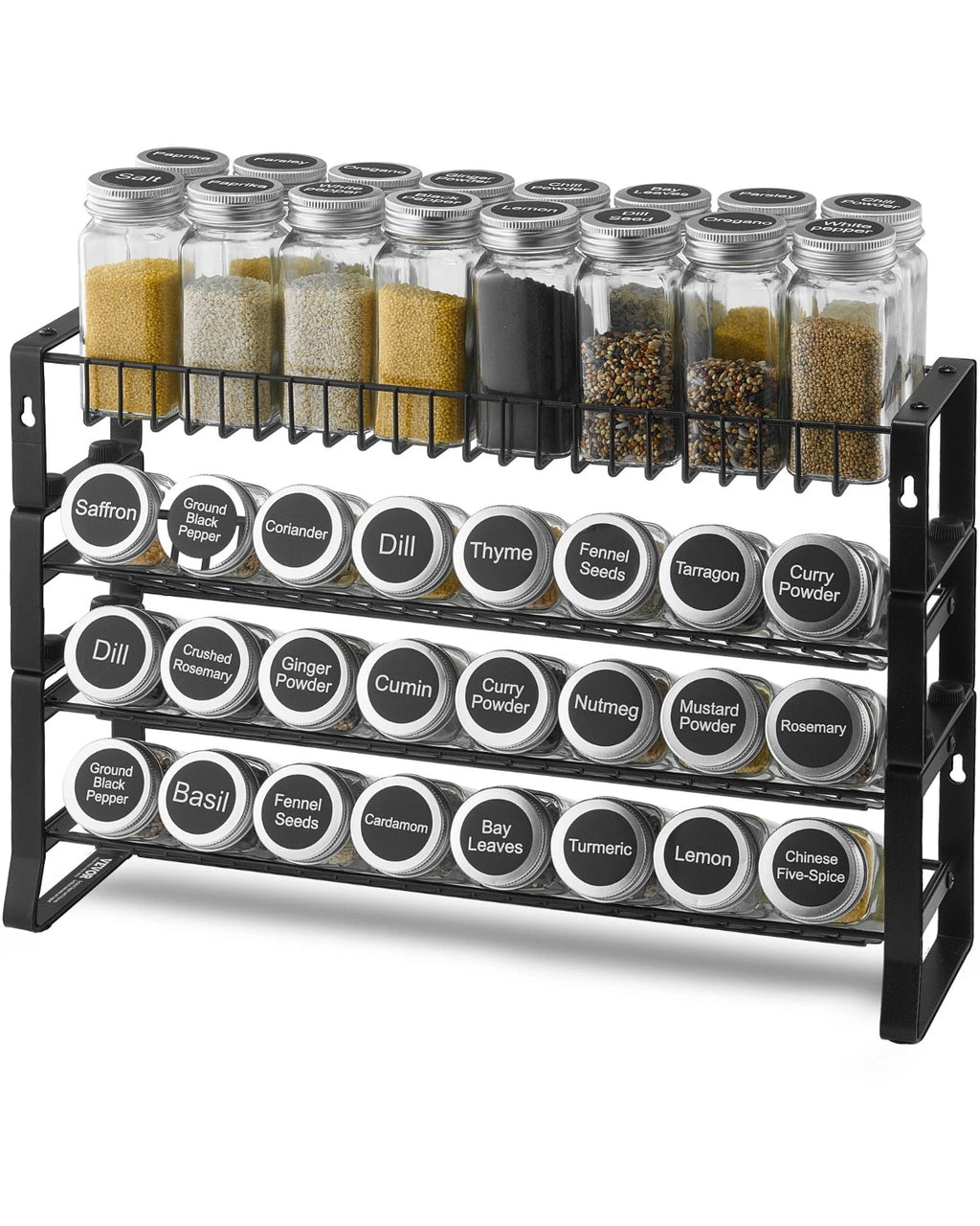 Spice Rack Organizer for Cabinet Kitchen Countertop Seasoning 18x11 in